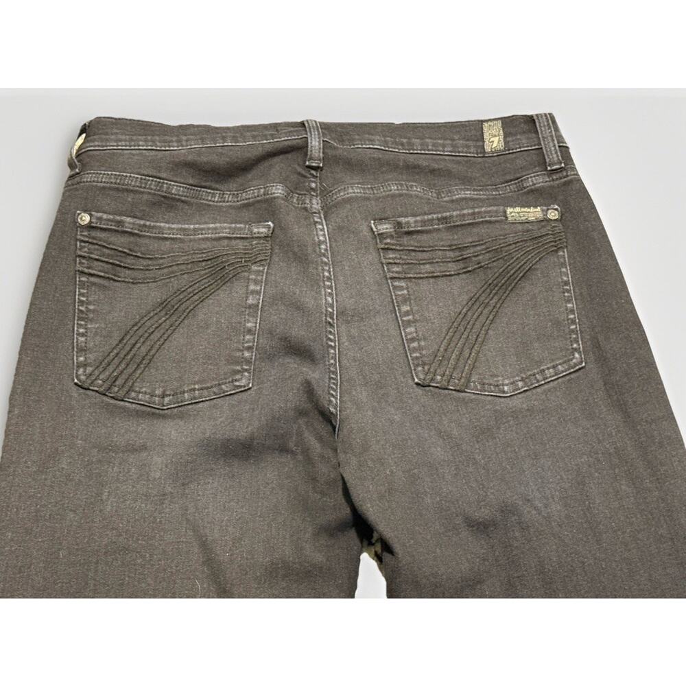 7 For All Mankind Women's Dojo Tailorless Black Rose Jeans 31x31.5